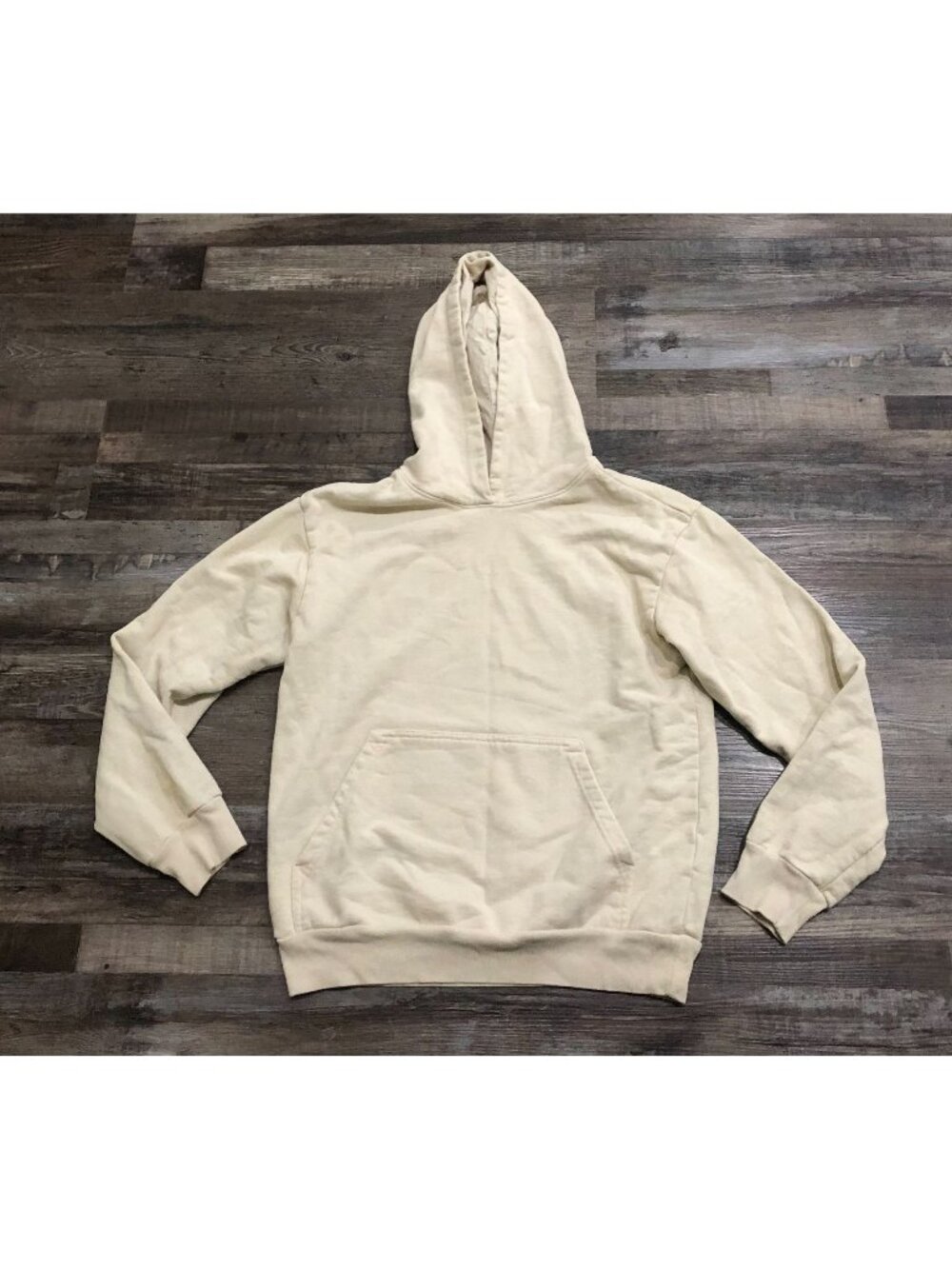 Talentless Mens Medium Cream Colored Hoodie Sweatshirt Pullover